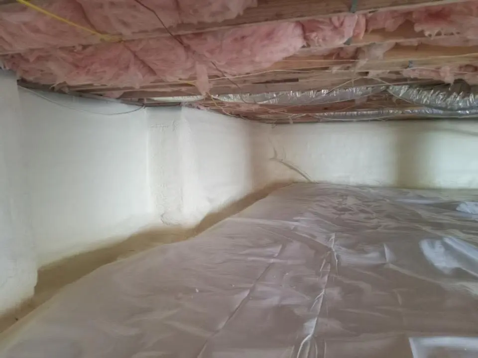 Crawl space encapsulation with closed-cell spray foam for Flat Roof Repair in Spring Valley